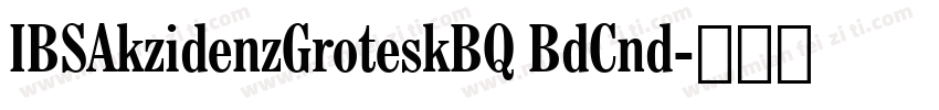 IBSAkzidenzGroteskBQ BdCnd字体转换